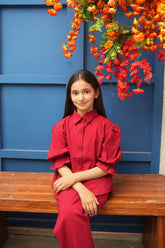 Crimson Bloom Co-Ord Set
