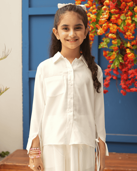 White Textured shirt